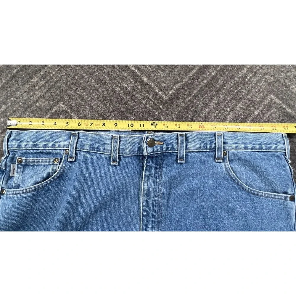 Carhartt Men’s Traditional Fit Work Blue Jeans 5 Pocket B18 STW 46 X 32